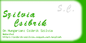 szilvia csibrik business card